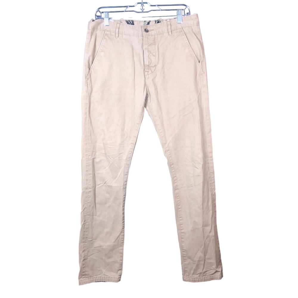 Levis Strauss & Co Mens Pants Tan Khakis Straight Leg 100% Cotton 31x32